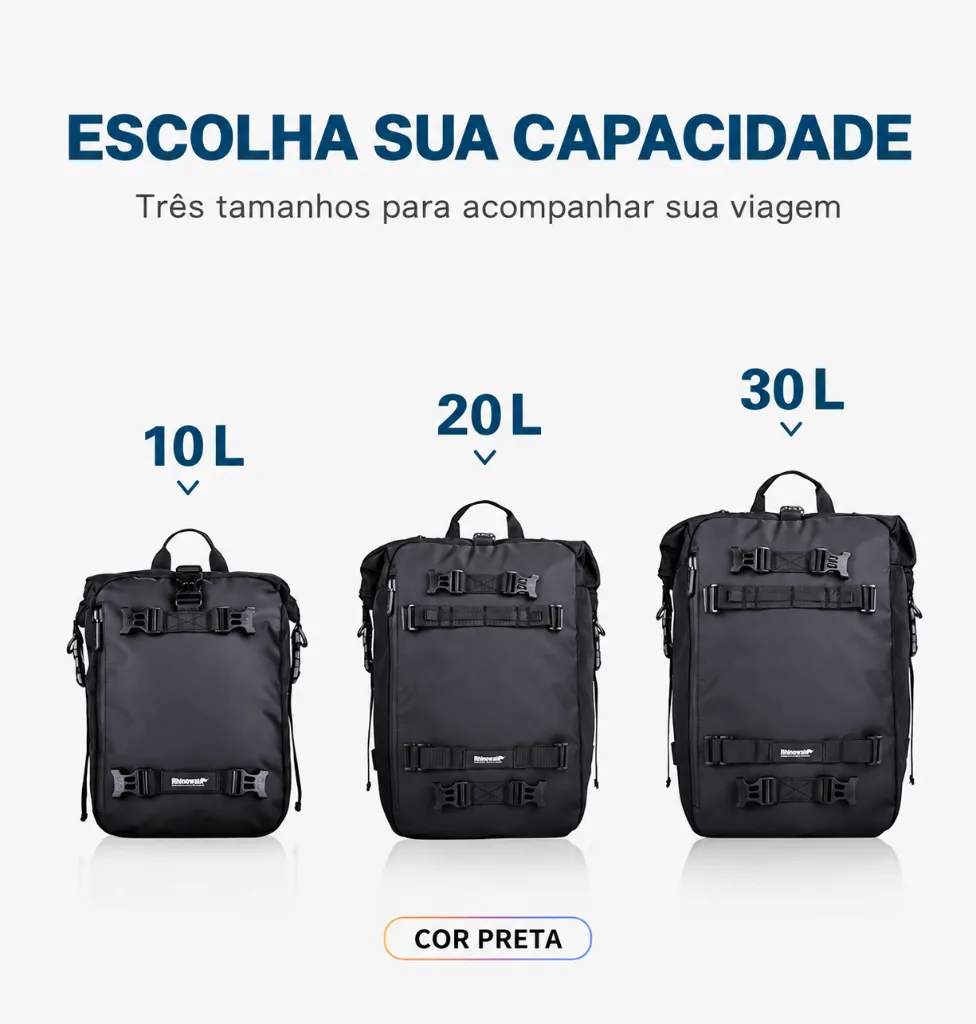 Bolsa traseira para motocicleta de 30 litros